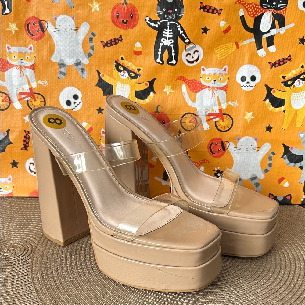 Transparent Platform Heels - image 1